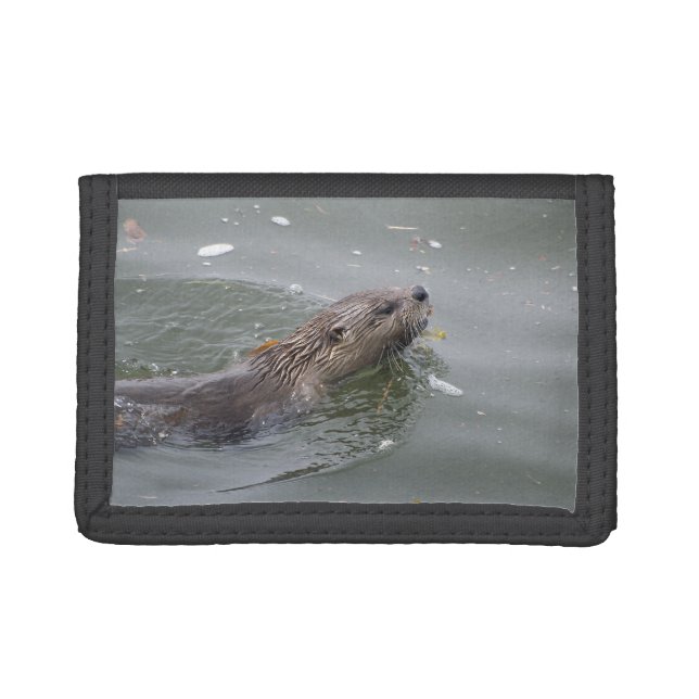 Otterly Cute Otter Trifold Wallet (Front)