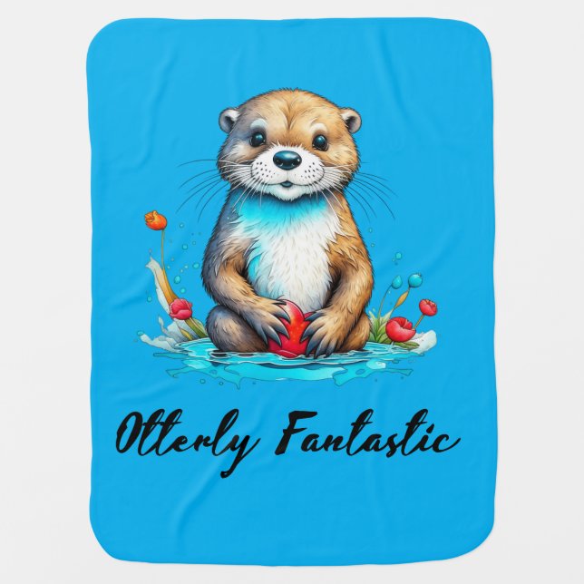 Otterly Fantastic Baby Blanket (Front)