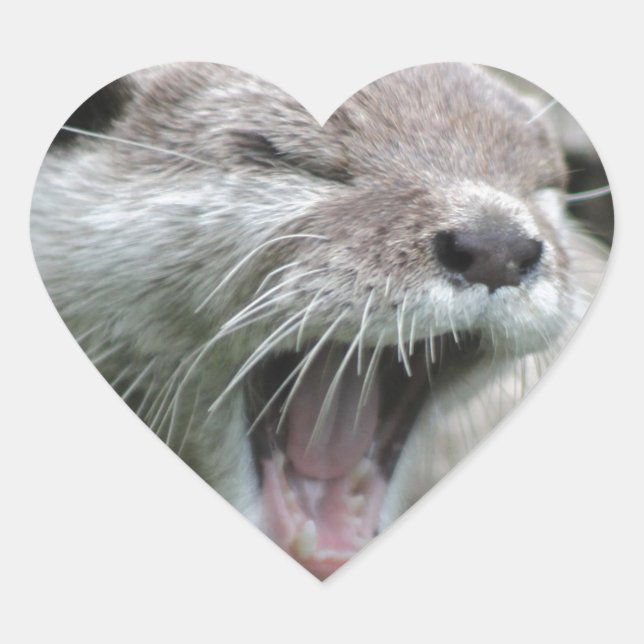 Otterly Heart Sticker (Front)