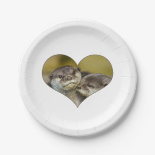 Otterly In Love Paper Plates