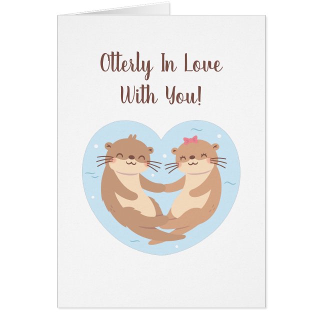 Otterly In Love With You, Cute Valentines Day (Front)