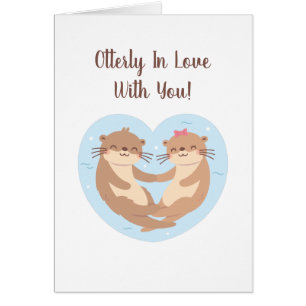 Otterly In Love With You, Cute Valentines Day Cards