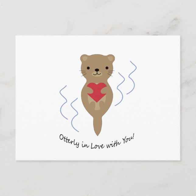 Otterly in Love with You Otter Postcard (Front)