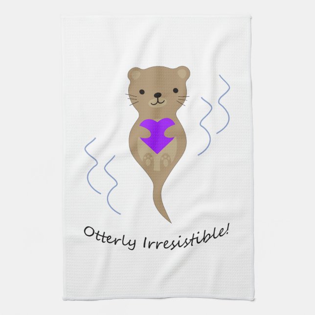 otterly irresistible kitchen towel (Vertical)