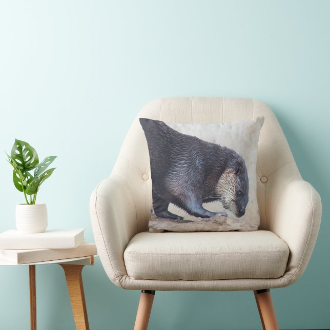 Otterly sleek throw pillow (Chair)