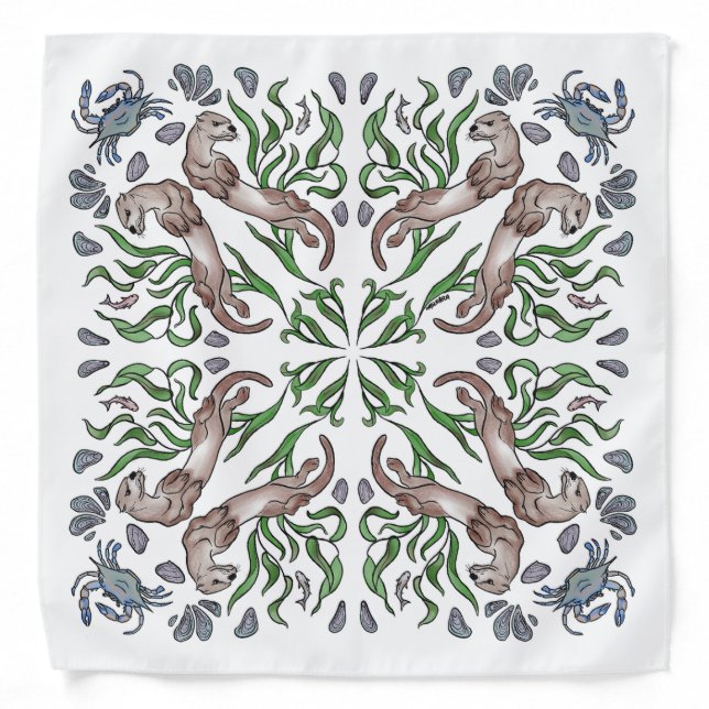 Otters and snacks bandana (Front)