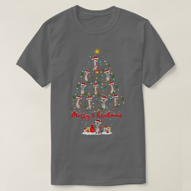 Otters Animal Lover Matching Santa Otters Christma T-Shirt (Design Front)