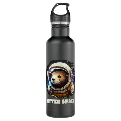 Otters Astronaut Pun I Otter Space Stainless Steel Water Bottle