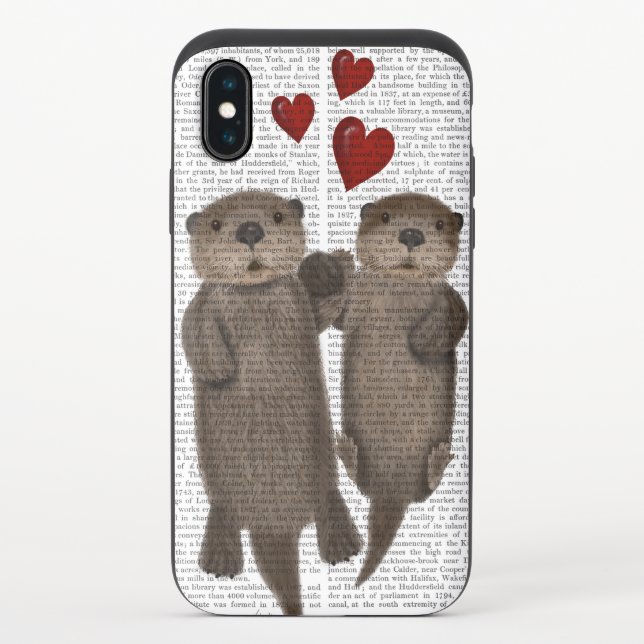 Otters Holding Hands Uncommon iPhone Case (Back)