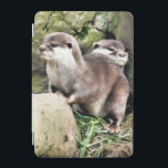 OTTERS  iPad MINI COVER<br><div class="desc">A watercolor design of a pair of very cute little otters.</div>