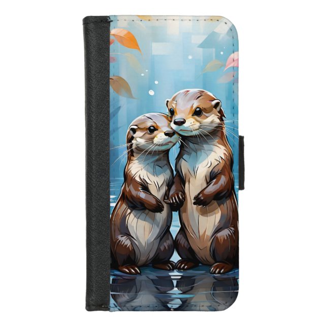 Otters iPhone Wallet Case (Front)