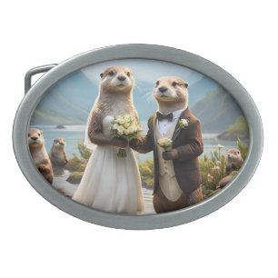 Otters On Their Wedding Day, Honeymoon Belt Buckle