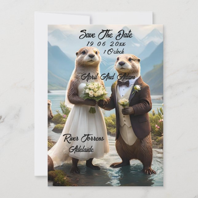 Otters On Their Wedding Day Save The Date, Save The Date (Front)