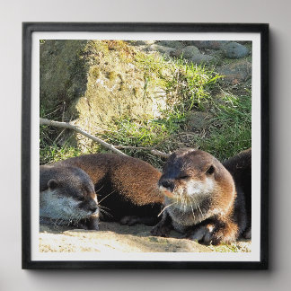 OTTERS PEEL AND STICK PHOTO TILE