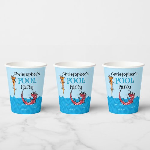 Otters Pool Party Paper Cups