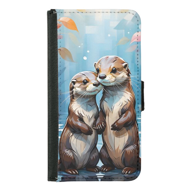 Otters Samsung Galaxy Wallet Case (Front)