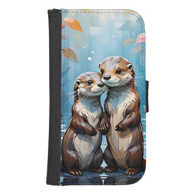 Otters Samsung Galaxy Wallet Case (Front)