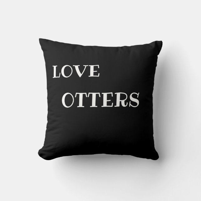 OTTERS THROW PILLOW (Front)