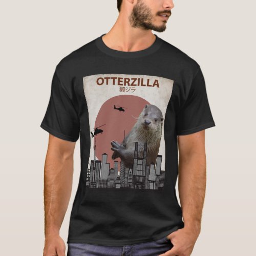 Otterzilla  Giant Otter Monster108png108 T_Shirt