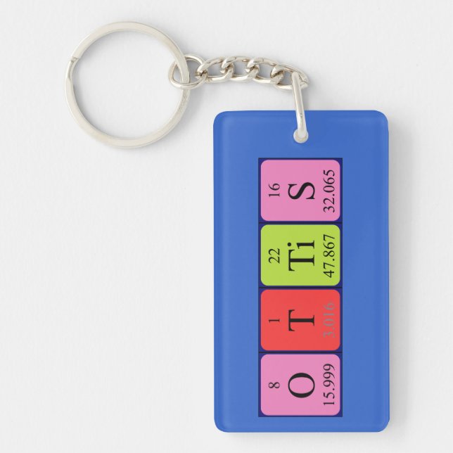 Ottis periodic table name keyring (Front)