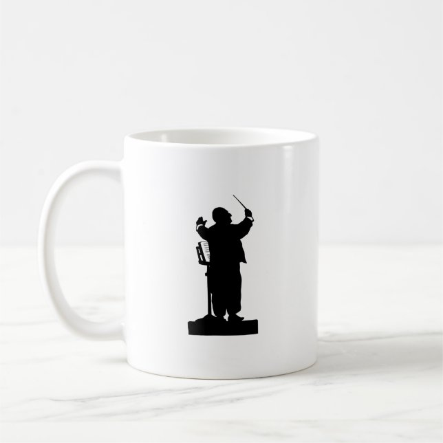 Otto Bohler Silhouette of Anton Bruckner Coffee Mug (Left)