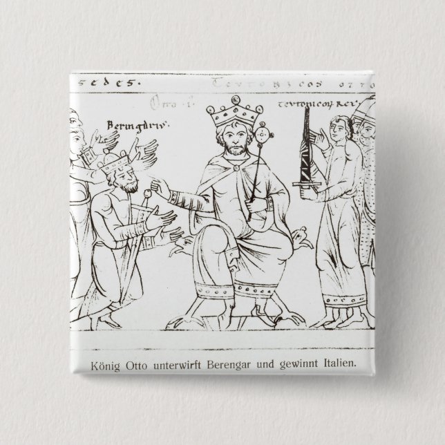 Otto I Submitting to Berenger II Pinback Button (Front)