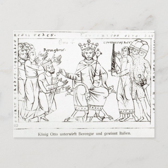 Otto I Submitting to Berenger II Postcard (Front)