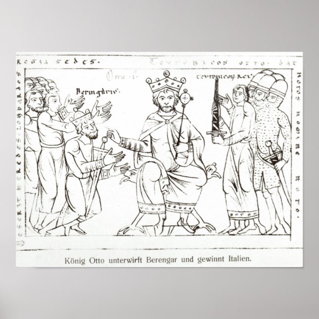 Otto I Submitting to Berenger II Poster (Front)