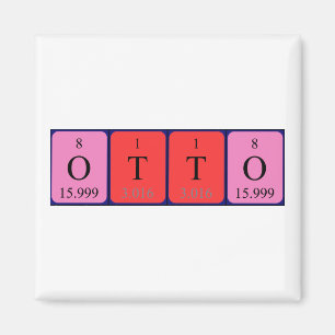 Otto periodic table name magnet