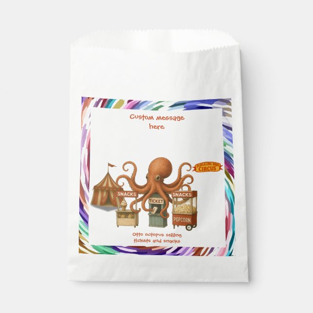 Otto’s circus snack shack favor bag (Front)