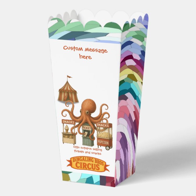 Otto’s circus snack shack favor boxes (Front)