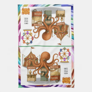 Otto’s circus snack shack kitchen towel