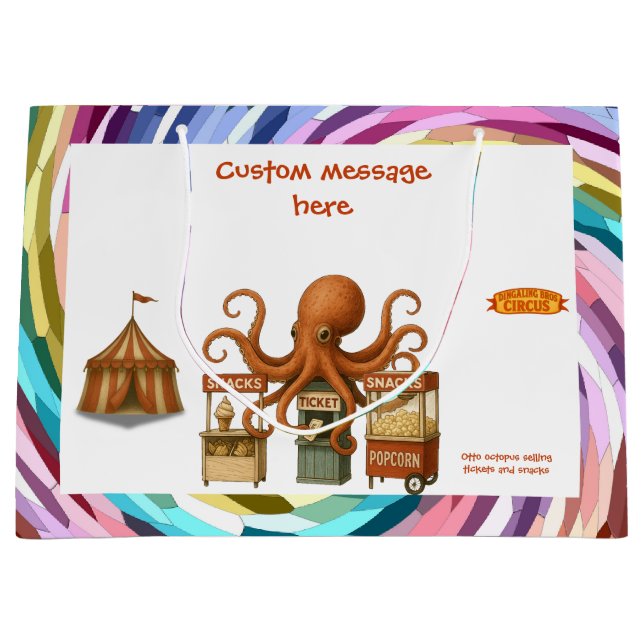Otto’s circus snack shack large gift bag (Front)
