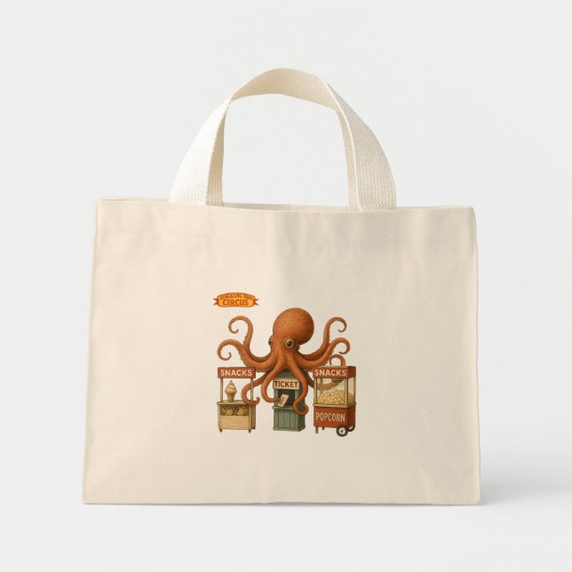 Otto’s circus snack shack mini tote bag (Front)