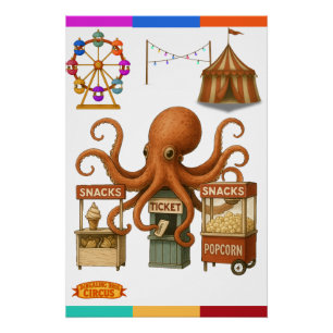 Otto’s circus snack shack poster