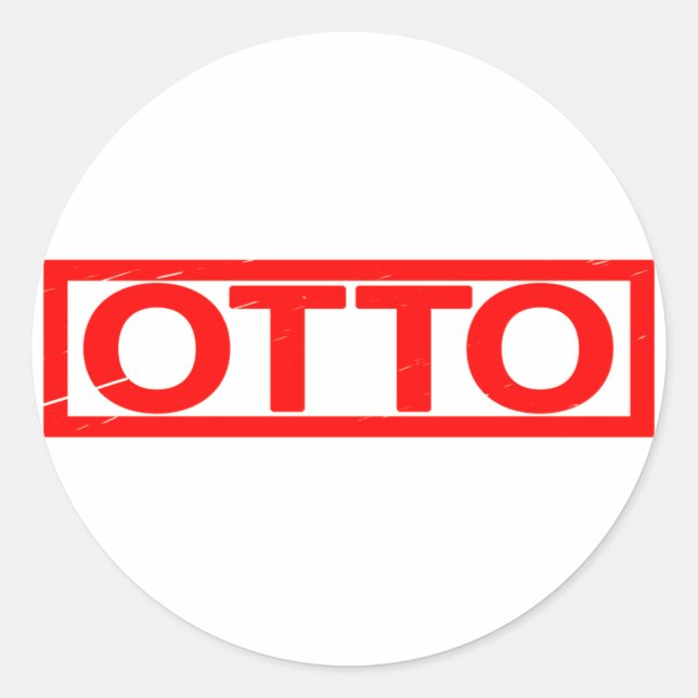 Otto Stamp Classic Round Sticker (Front)