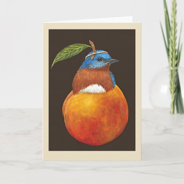 Otto the eastern bluebird card (Front)