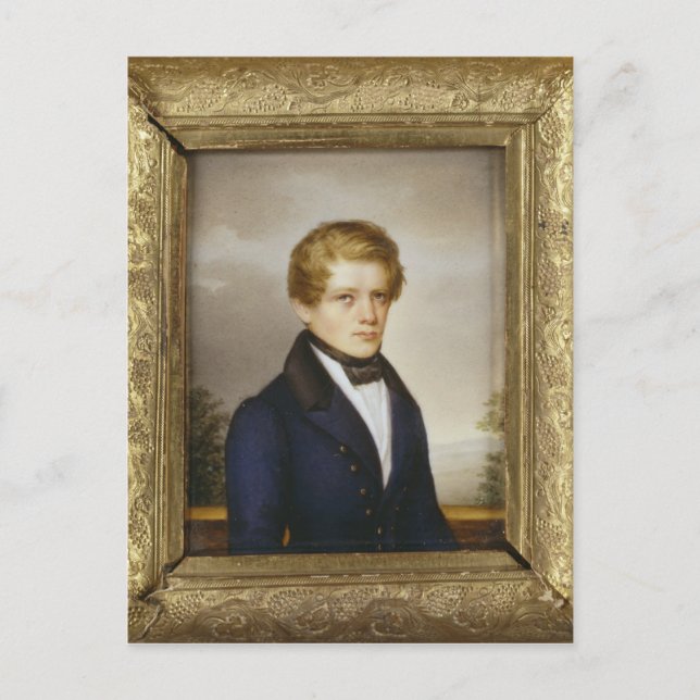 Otto von Bismarck as a Student, 1833 Postcard (Front)