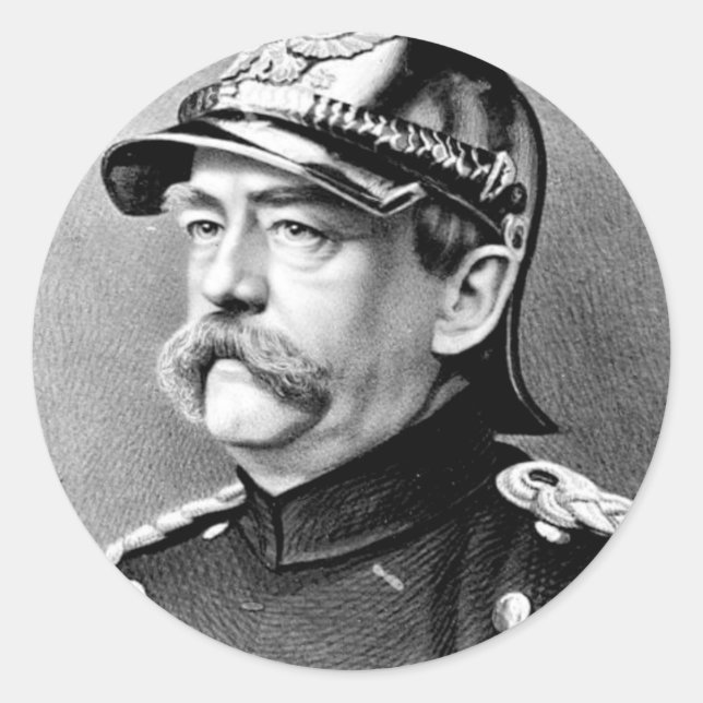 Otto Von Bismarck Classic Round Sticker (Front)
