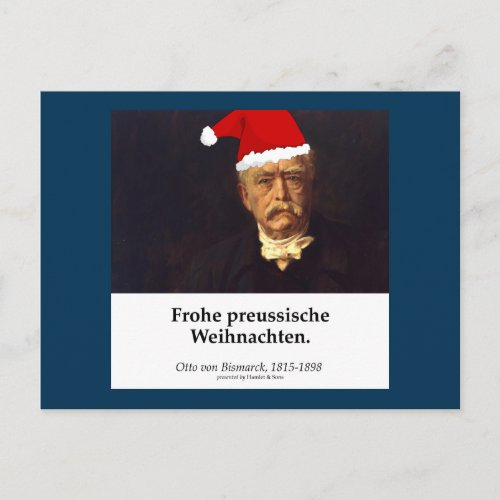Otto von Bismarck _ Frohe preussische Weihnachten Postcard