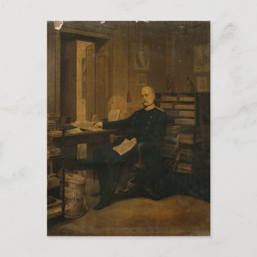 Otto von Bismarck in his Study Postcard