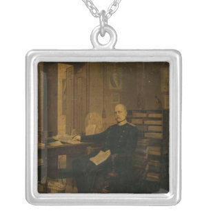 Otto von Bismarck in his Study Silver Plated Necklace