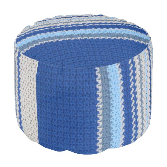 Ottoman - Blue Stripe Crochet pattern