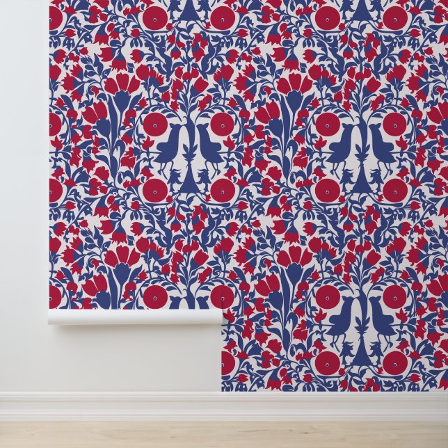 Ottoman China with Flower Motives Wallpaper (Application)