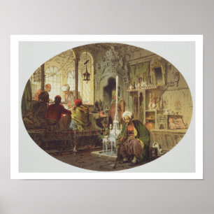 Ottoman Coffee House, 1862 (colour litho) Poster