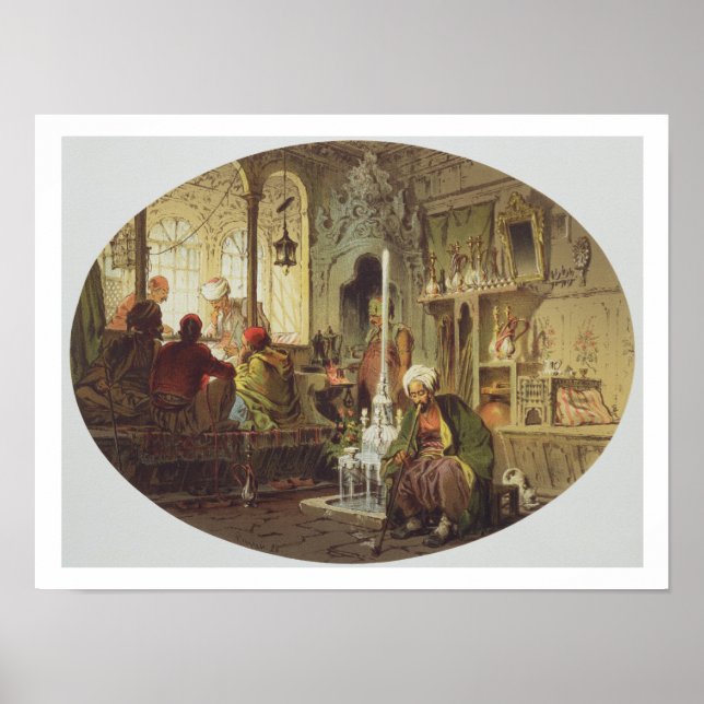 Ottoman Coffee House, 1862 (colour litho) Poster (Front)