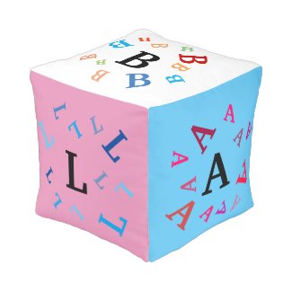 Ottoman (cube) - Customizable Jumbled Letters