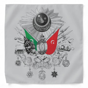 Ottoman Empire Grayscale Coat Of Arms Bandana