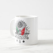 Ottoman Empire Grayscale Coat Of Arms Coffee Mug (Front Left)