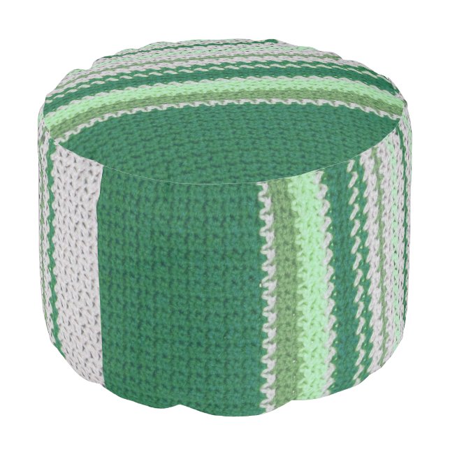 Ottoman - Green Stripe Crochet pattern (Angled Front)